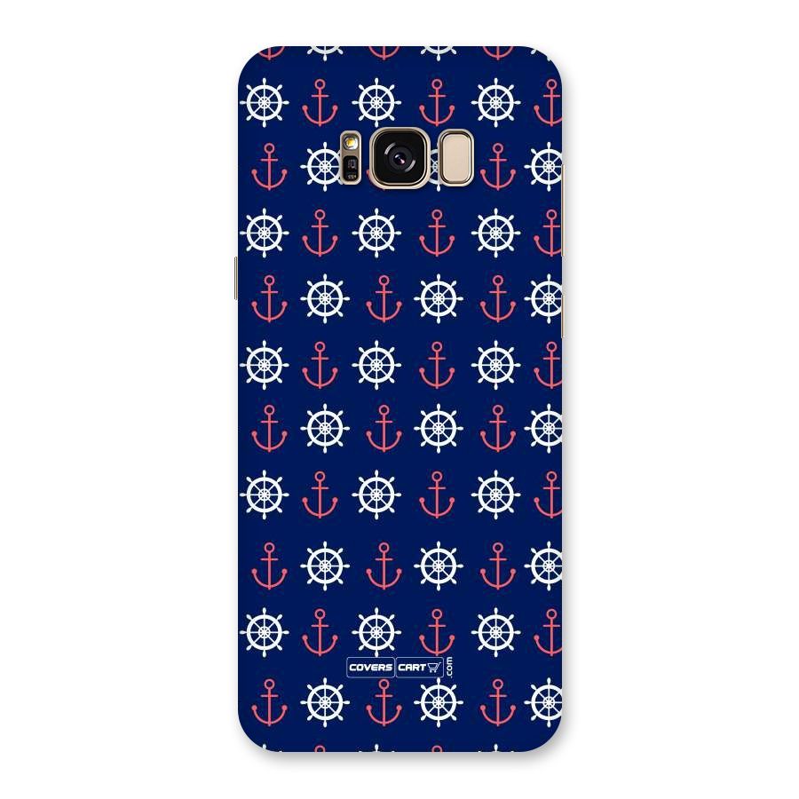 Anchor Pattern Blue Back Case for Galaxy S8 Plus