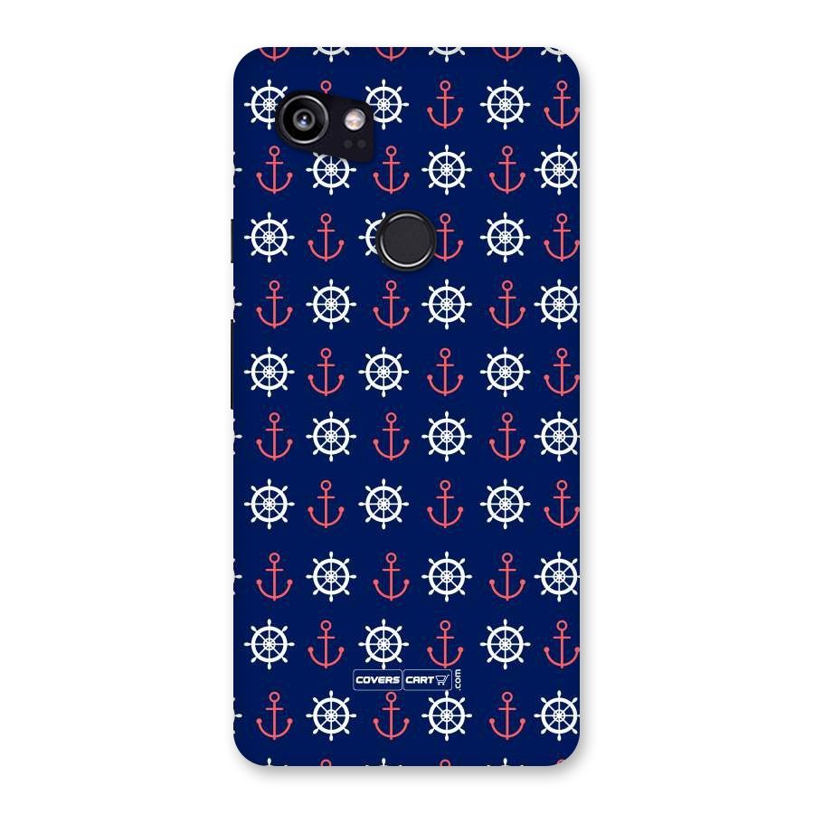 Anchor Pattern Blue Back Case for Google Pixel 2 XL