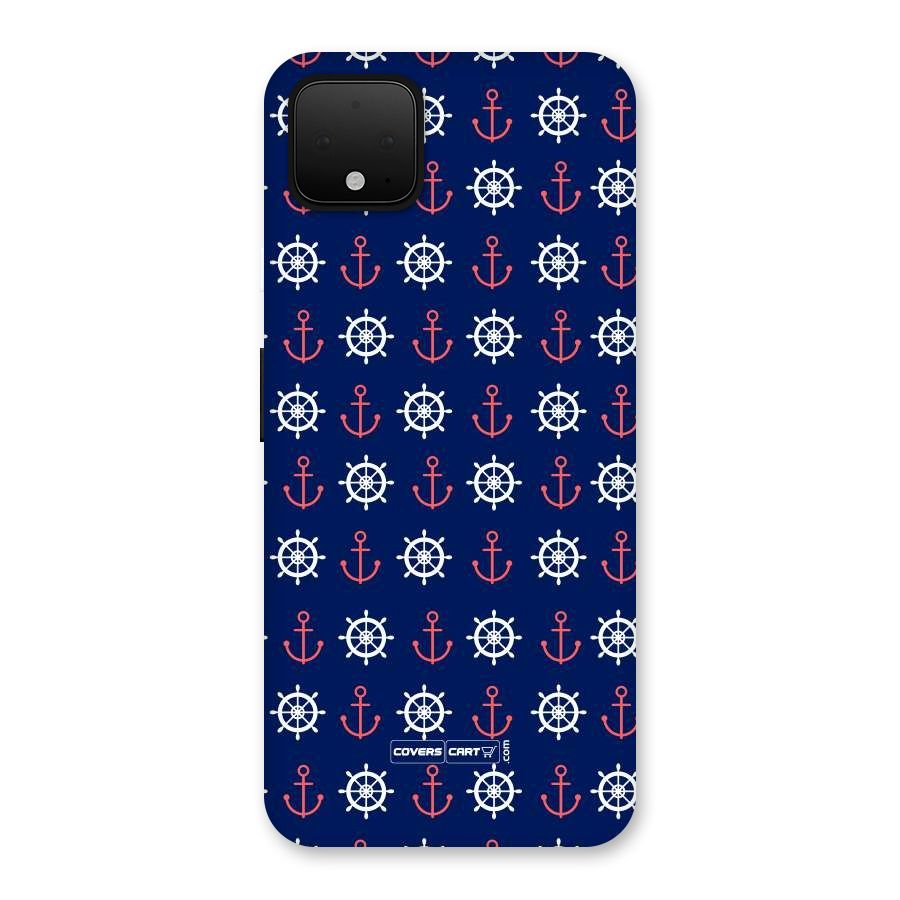Anchor Pattern Blue Back Case for Google Pixel 4 XL
