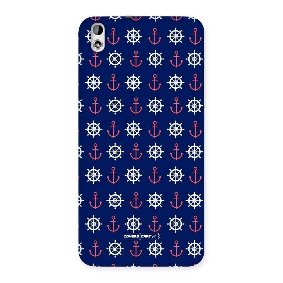 Anchor Pattern Blue Back Case for HTC Desire 816g