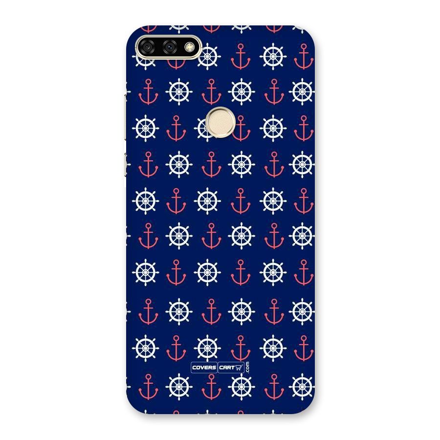 Anchor Pattern Blue Back Case for Honor 7A