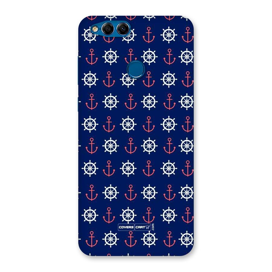 Anchor Pattern Blue Back Case for Honor 7X
