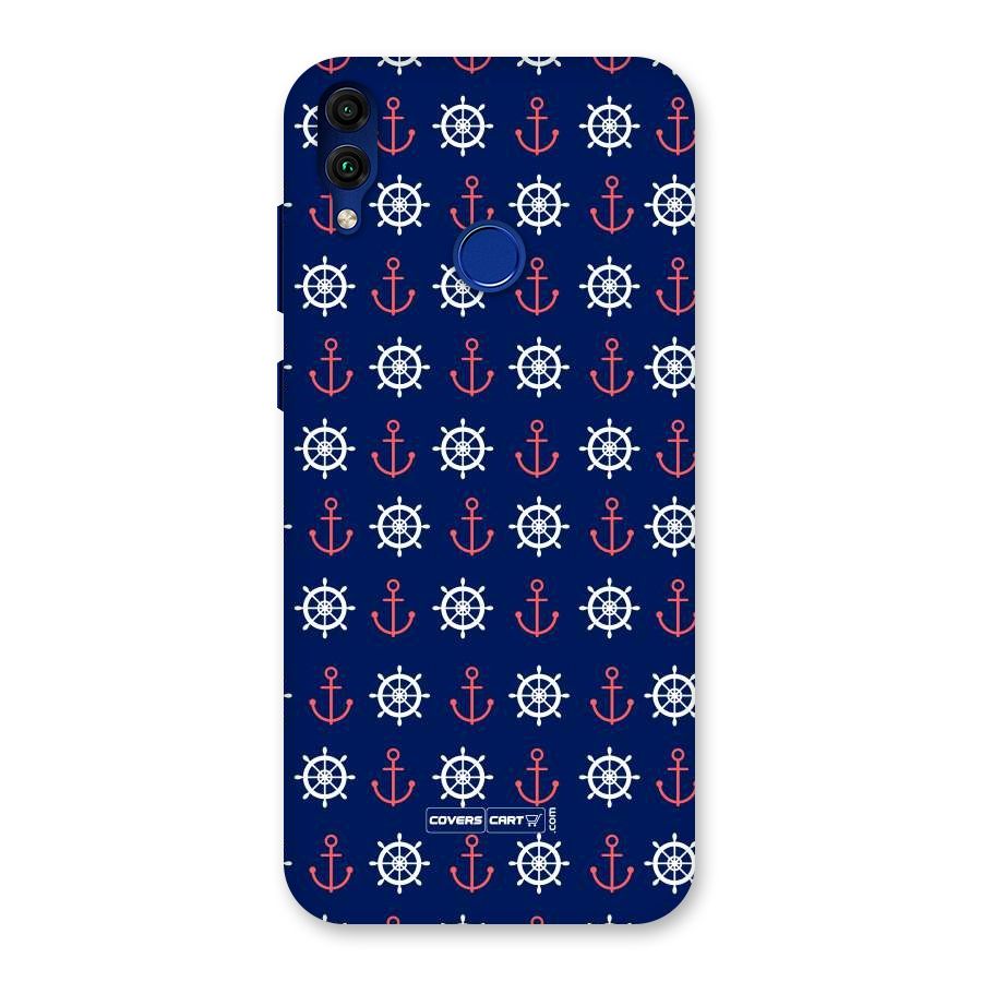 Anchor Pattern Blue Back Case for Honor 8C