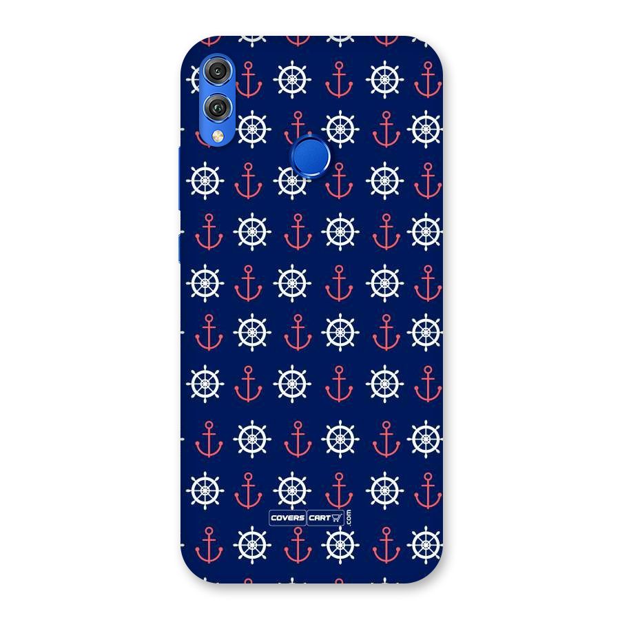 Anchor Pattern Blue Back Case for Honor 8X