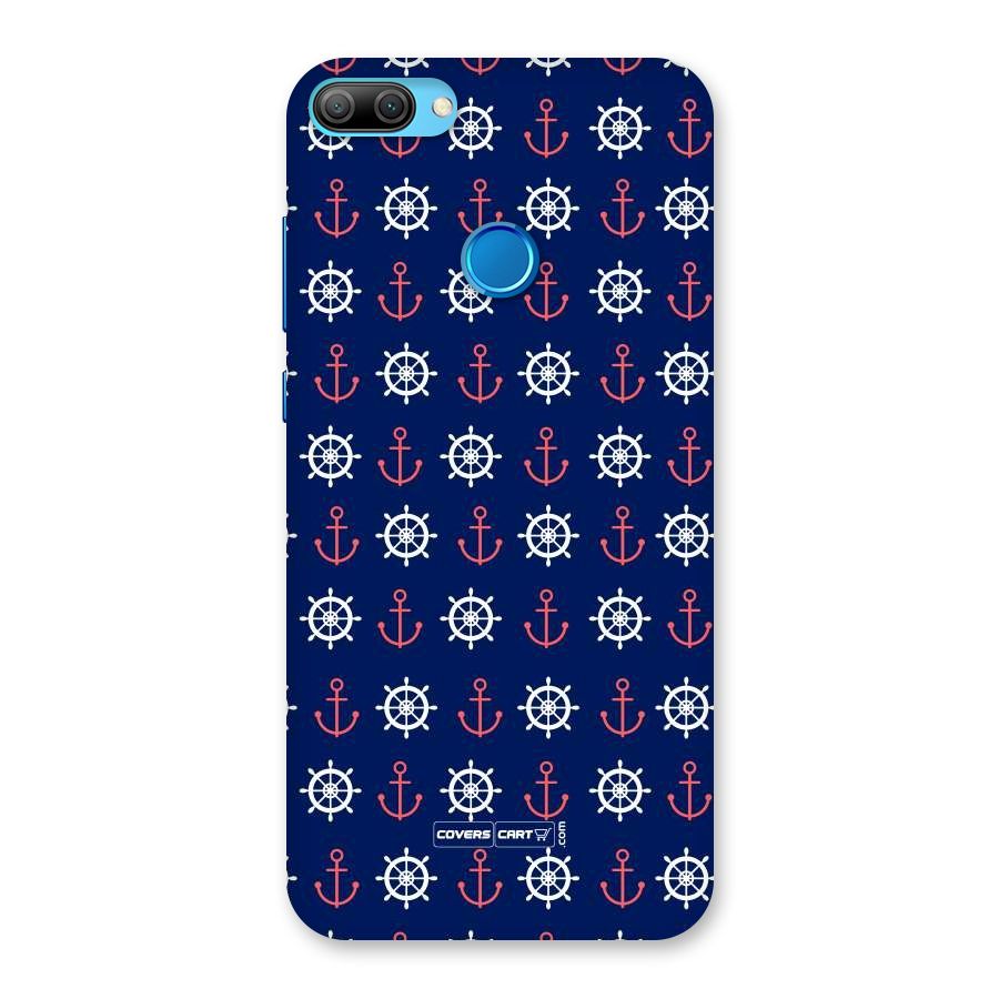 Anchor Pattern Blue Back Case for Honor 9N