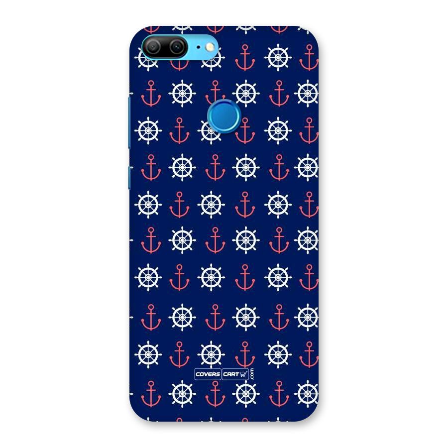Anchor Pattern Blue Back Case for Honor 9 Lite