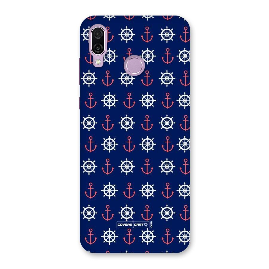 Anchor Pattern Blue Back Case for Honor Play