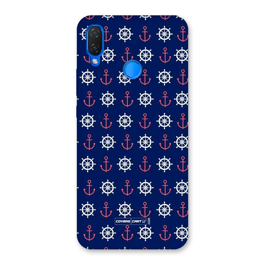 Anchor Pattern Blue Back Case for Huawei P Smart+