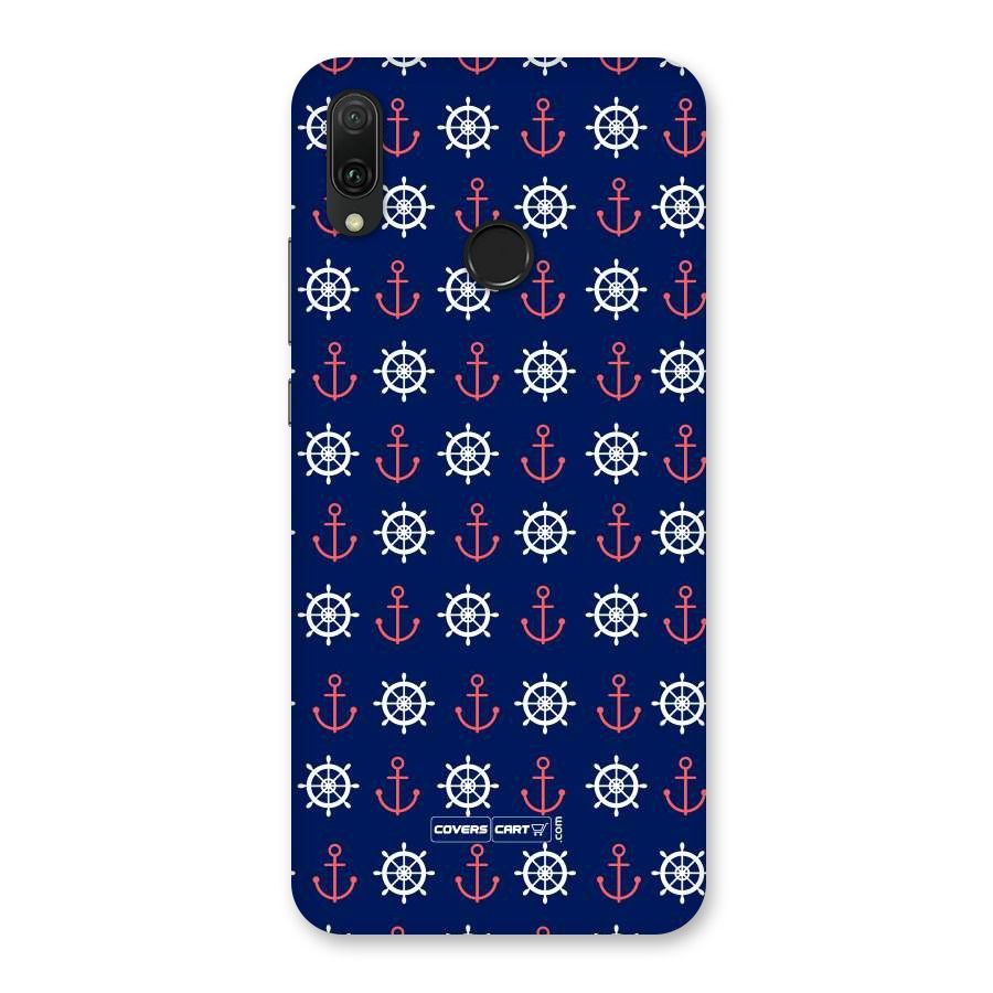 Anchor Pattern Blue Back Case for Huawei Y9 (2019)