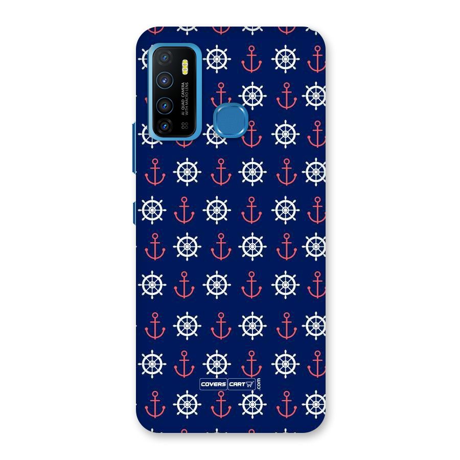Anchor Pattern Blue Back Case for Infinix Hot 9
