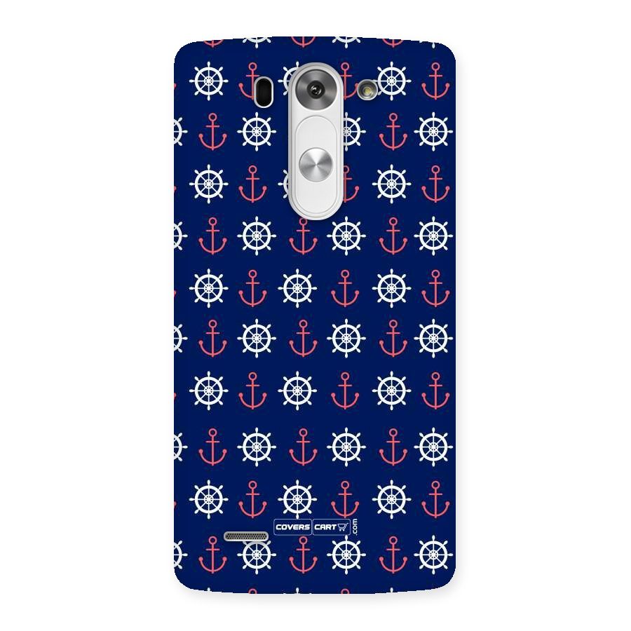 Anchor Pattern Blue Back Case for LG G3 Mini