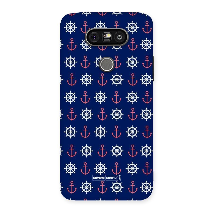 Anchor Pattern Blue Back Case for LG G5