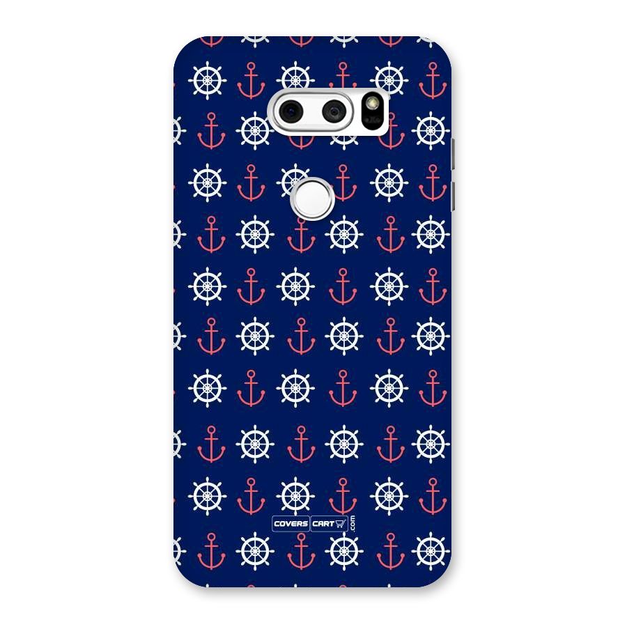 Anchor Pattern Blue Back Case for LG V30