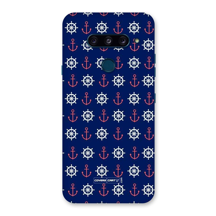 Anchor Pattern Blue Back Case for LG  V40 ThinQ