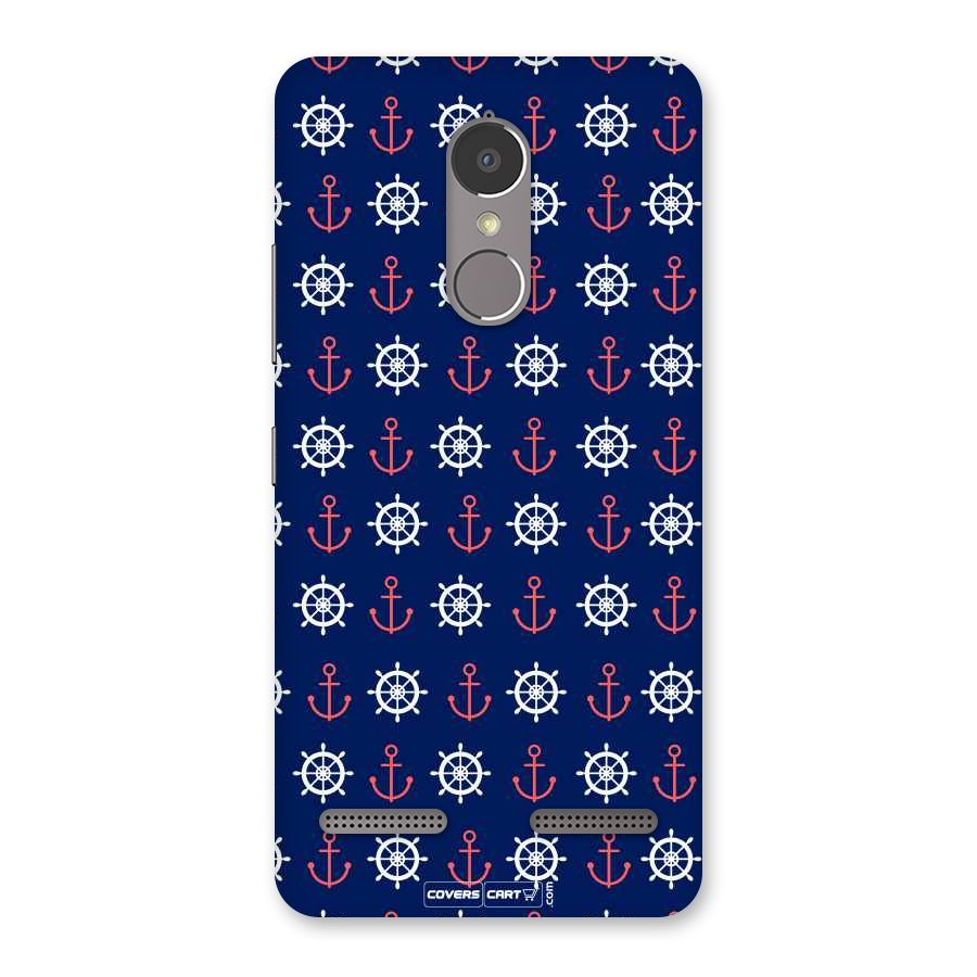 Anchor Pattern Blue Back Case for Lenovo K6 Power