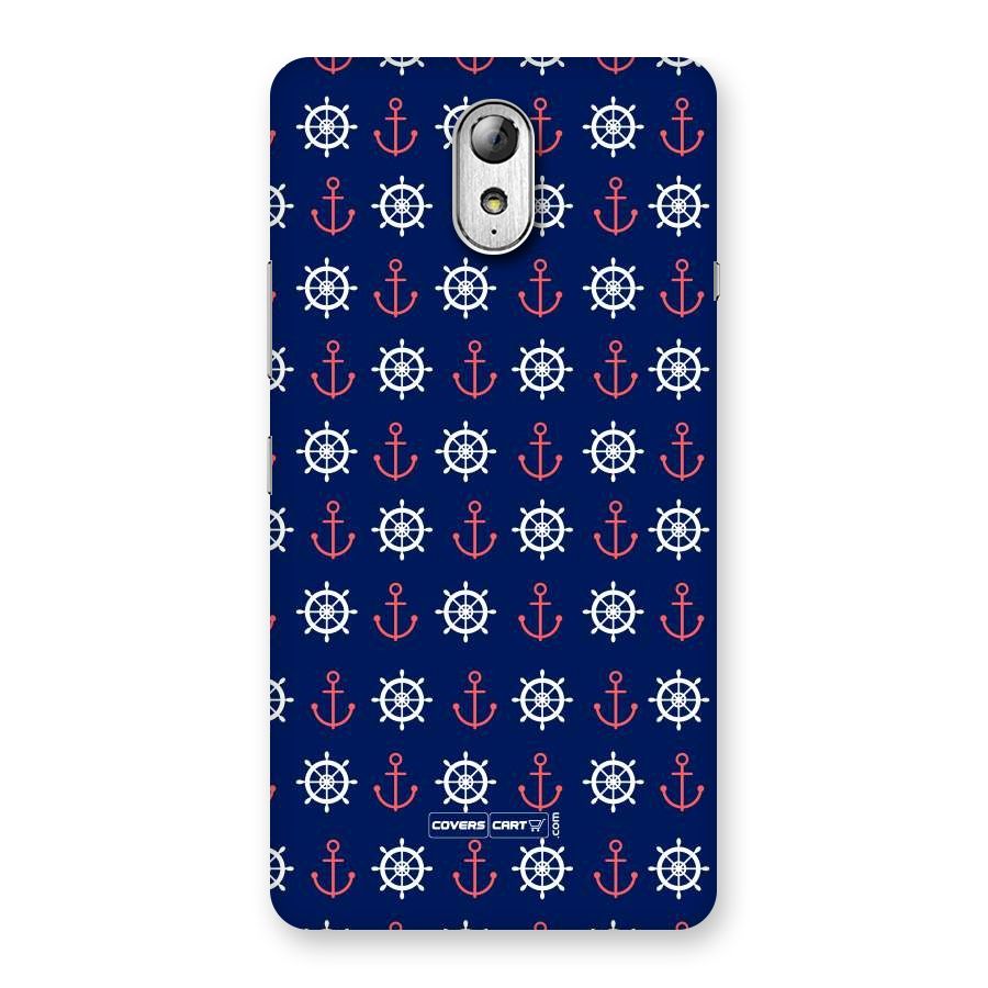 Anchor Pattern Blue Back Case for Lenovo Vibe P1M