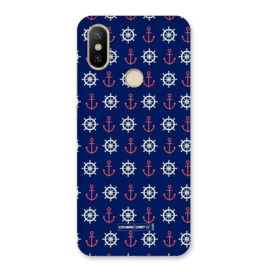 Anchor Pattern Blue Back Case for Mi A2