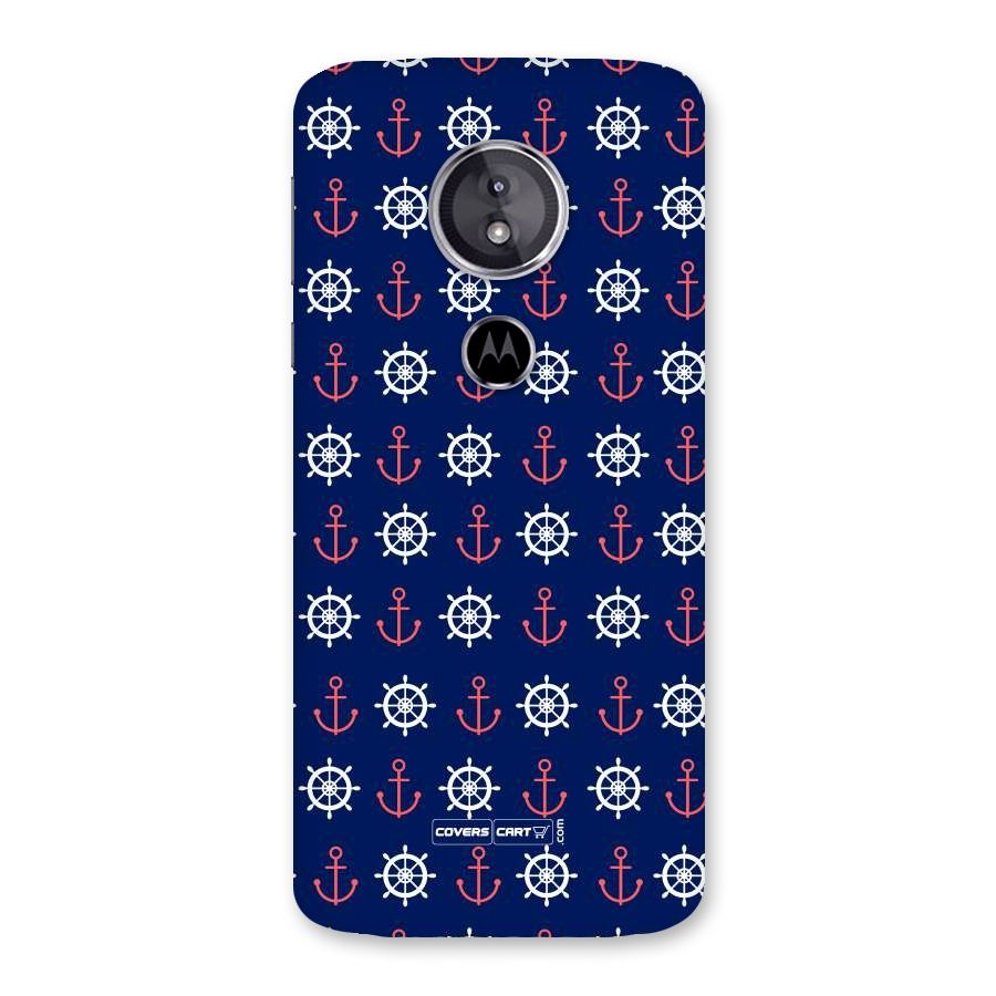 Anchor Pattern Blue Back Case for Moto E5