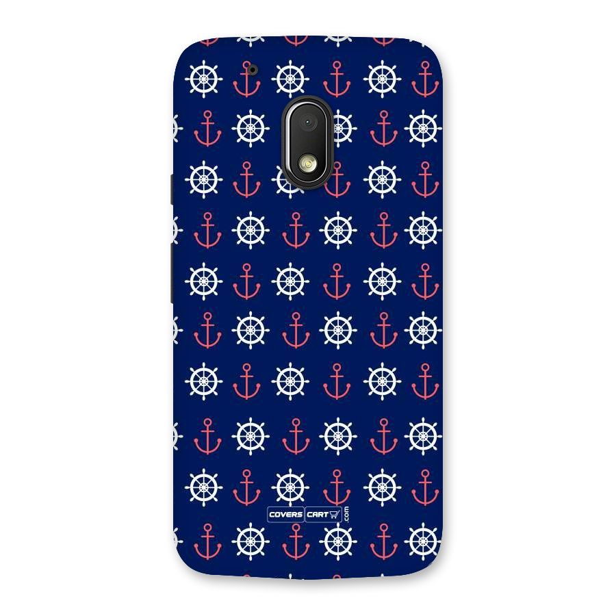 Anchor Pattern Blue Back Case for Moto G4 Play