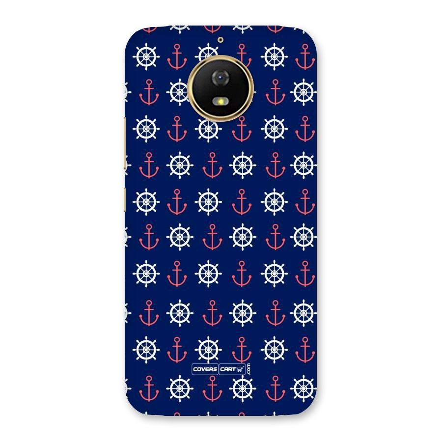Anchor Pattern Blue Back Case for Moto G5s