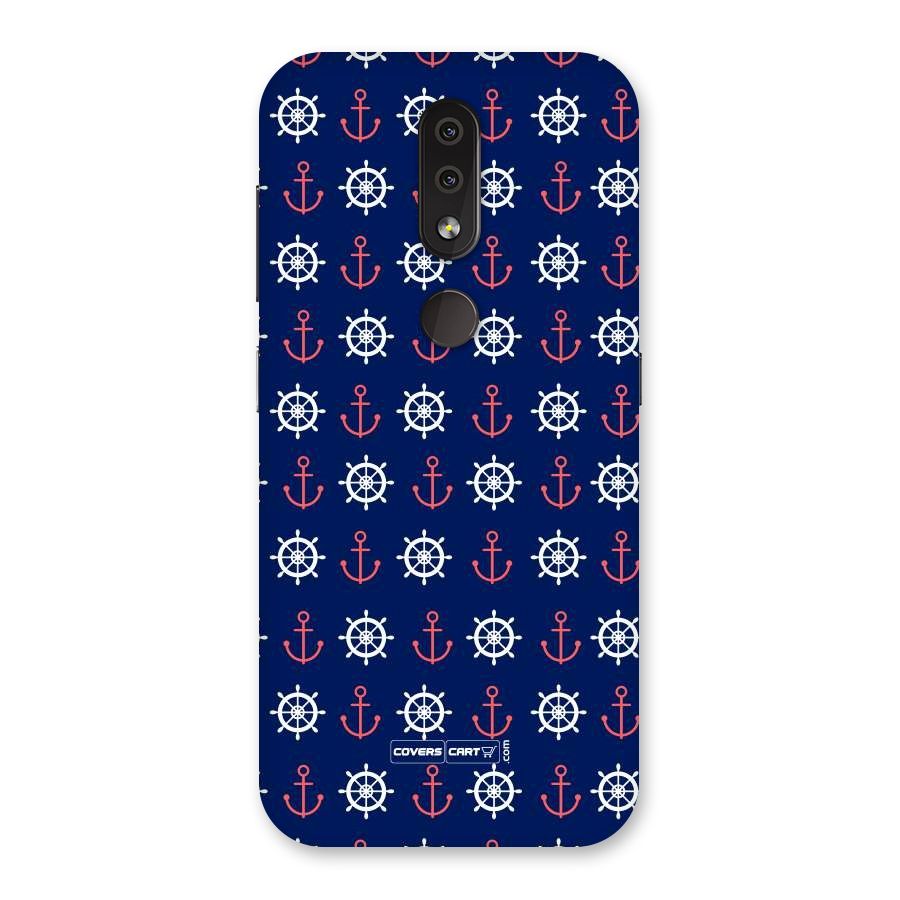 Anchor Pattern Blue Back Case for Nokia 4.2