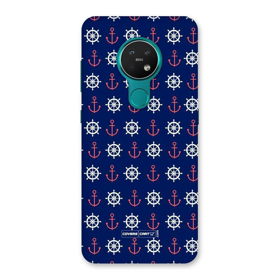 Anchor Pattern Blue Back Case for Nokia 7.2