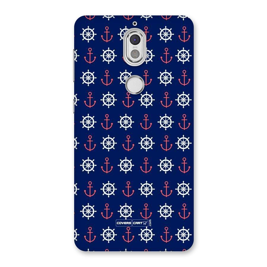 Anchor Pattern Blue Back Case for Nokia 7