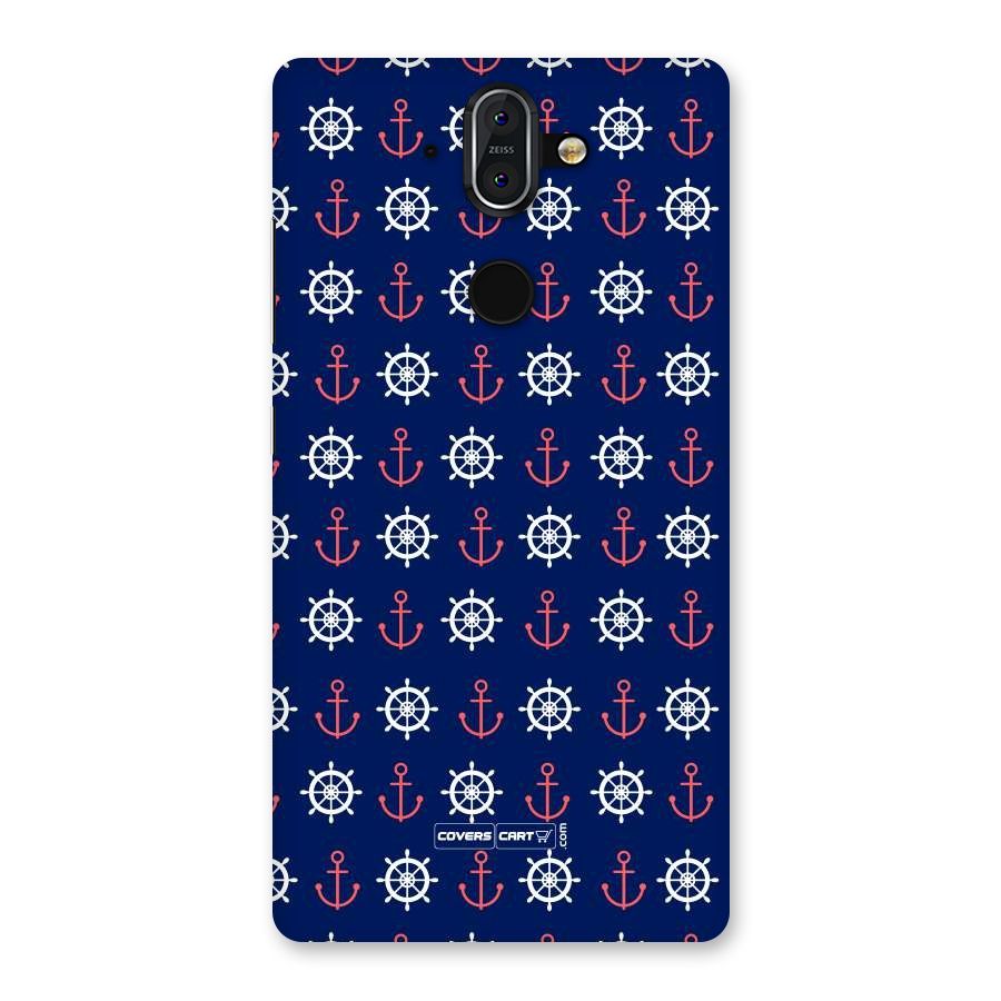 Anchor Pattern Blue Back Case for Nokia 8 Sirocco
