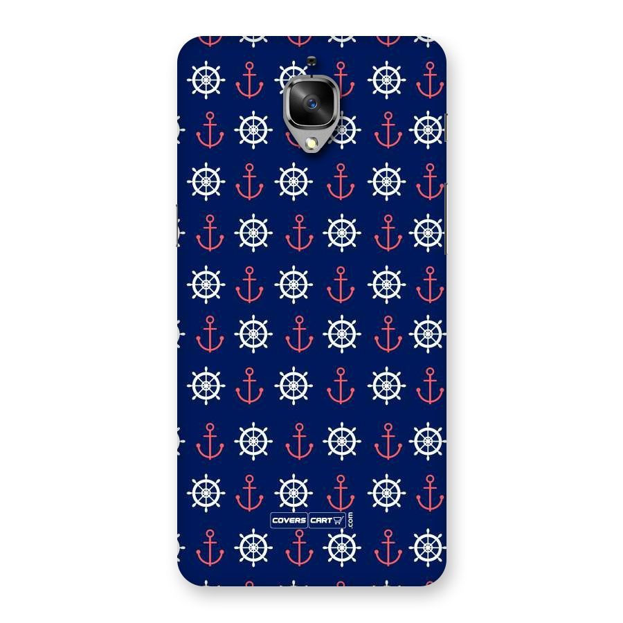 Anchor Pattern Blue Back Case for OnePlus 3