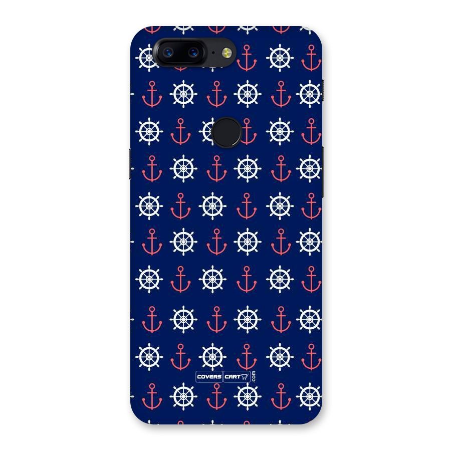 Anchor Pattern Blue Back Case for OnePlus 5T