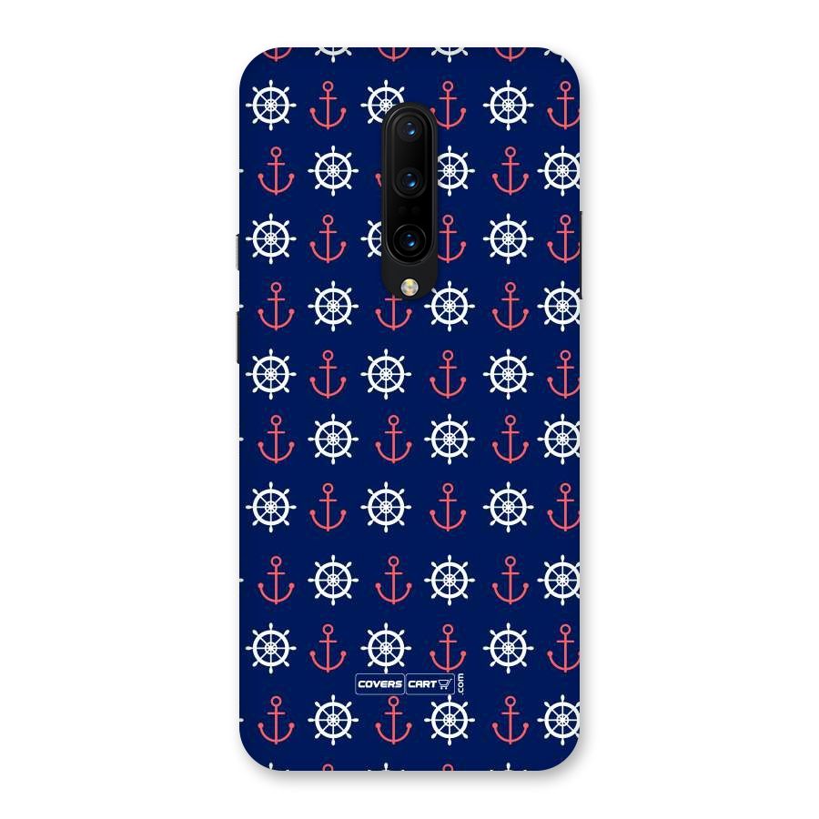 Anchor Pattern Blue Back Case for OnePlus 7 Pro
