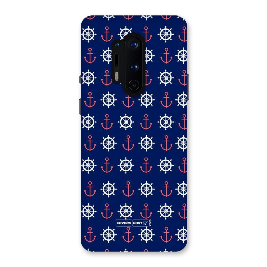 Anchor Pattern Blue Back Case for OnePlus 8 Pro