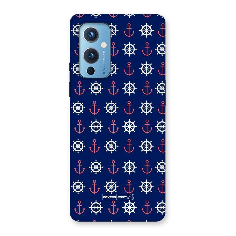 Anchor Pattern Blue Back Case for OnePlus 9