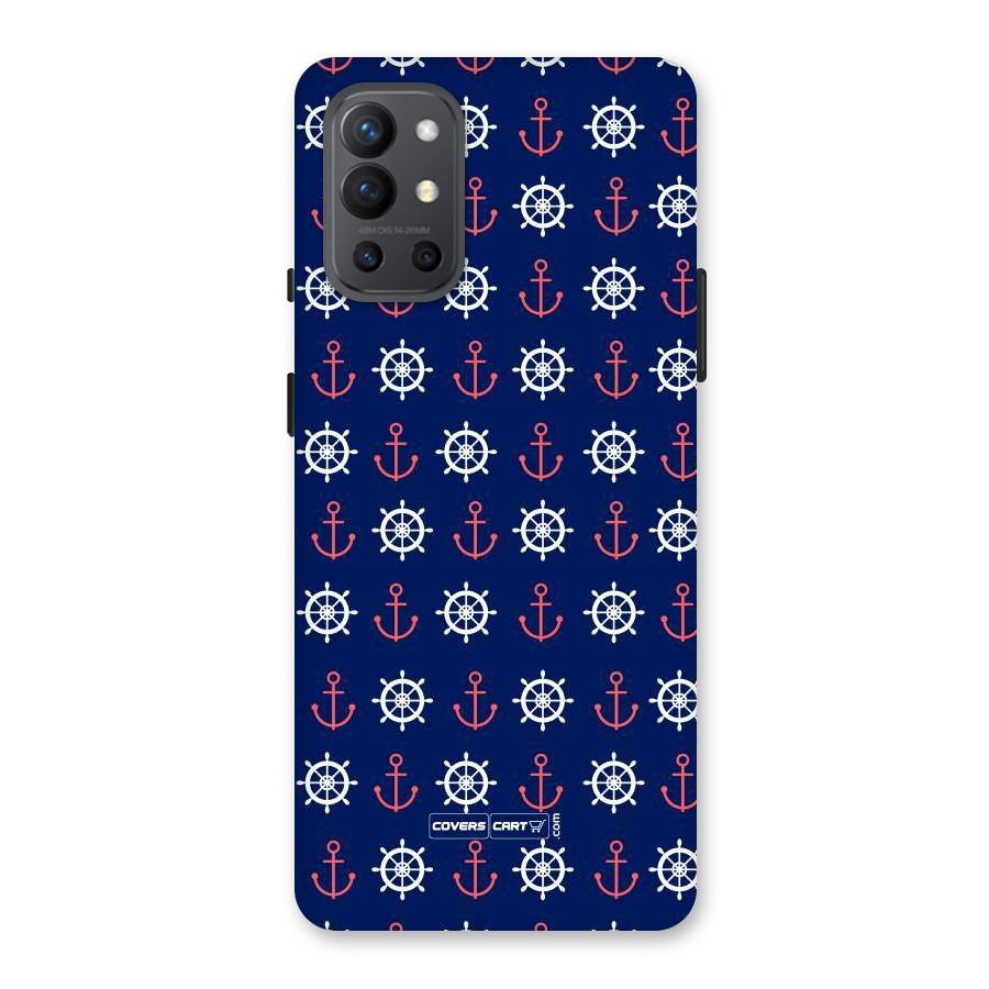 Anchor Pattern Blue Back Case for OnePlus 9R