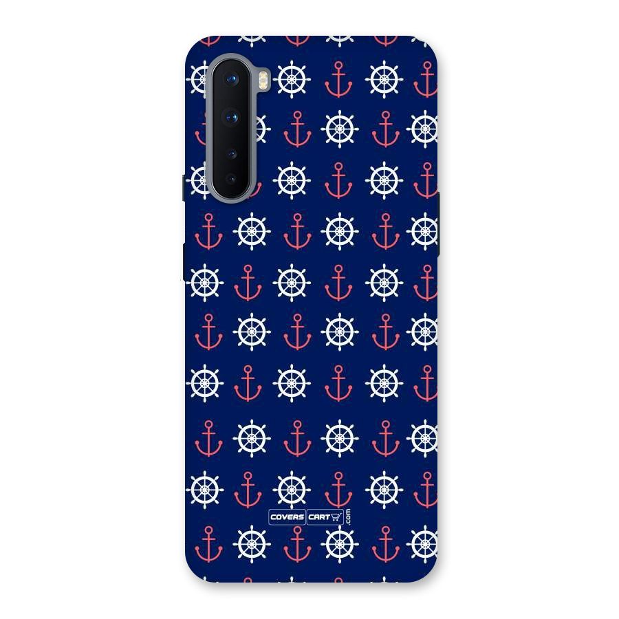 Anchor Pattern Blue Back Case for OnePlus Nord