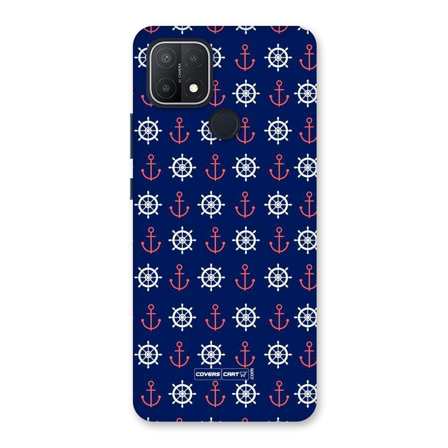 Anchor Pattern Blue Back Case for Oppo A15s