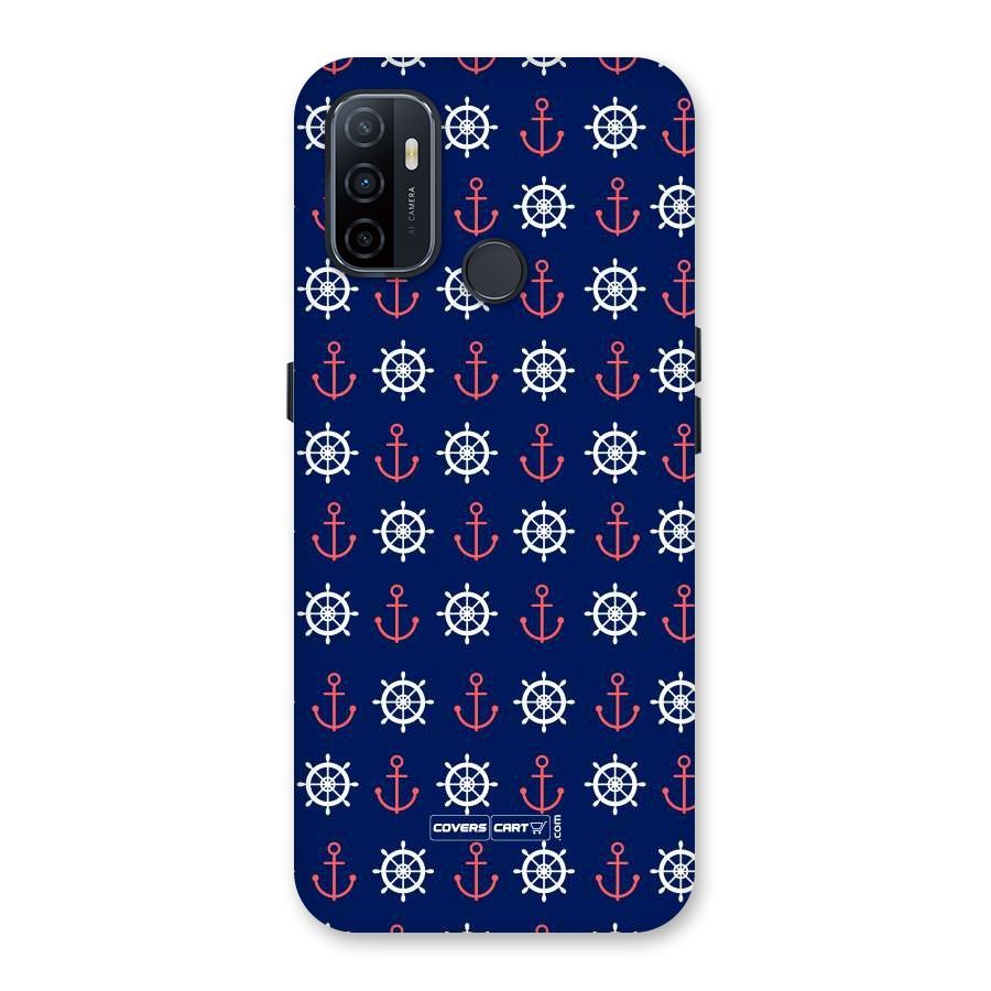 Anchor Pattern Blue Back Case for Oppo A32