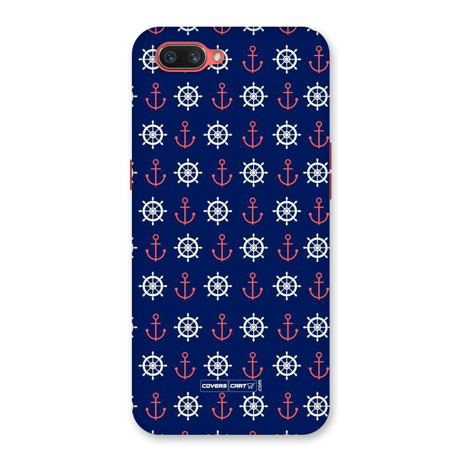 Anchor Pattern Blue Back Case for Oppo A3s