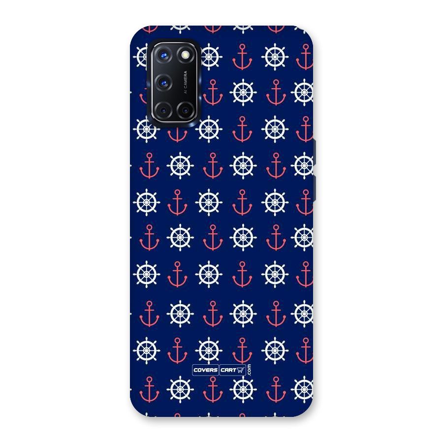 Anchor Pattern Blue Back Case for Oppo A52
