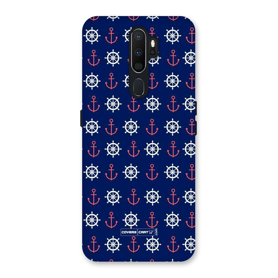 Anchor Pattern Blue Back Case for Oppo A5 (2020)