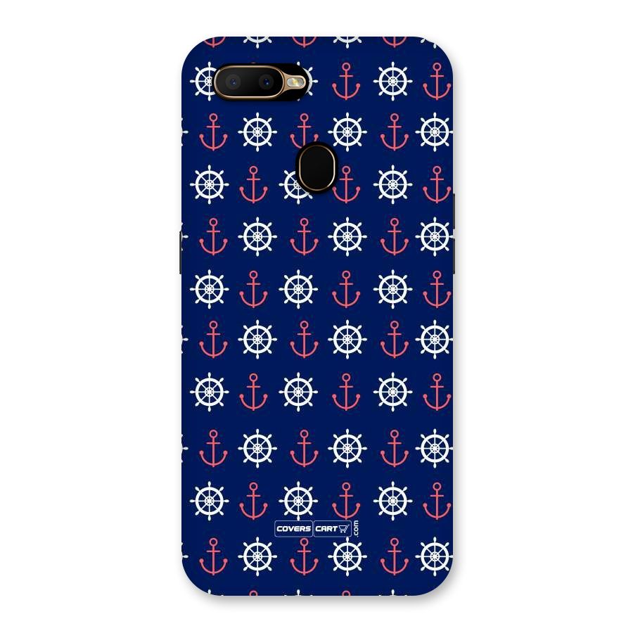 Anchor Pattern Blue Back Case for Oppo A5s
