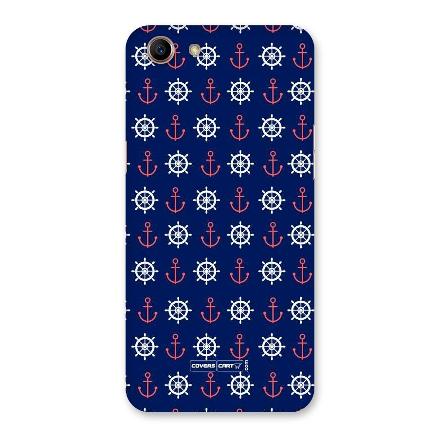 Anchor Pattern Blue Back Case for Oppo A83 (2018)
