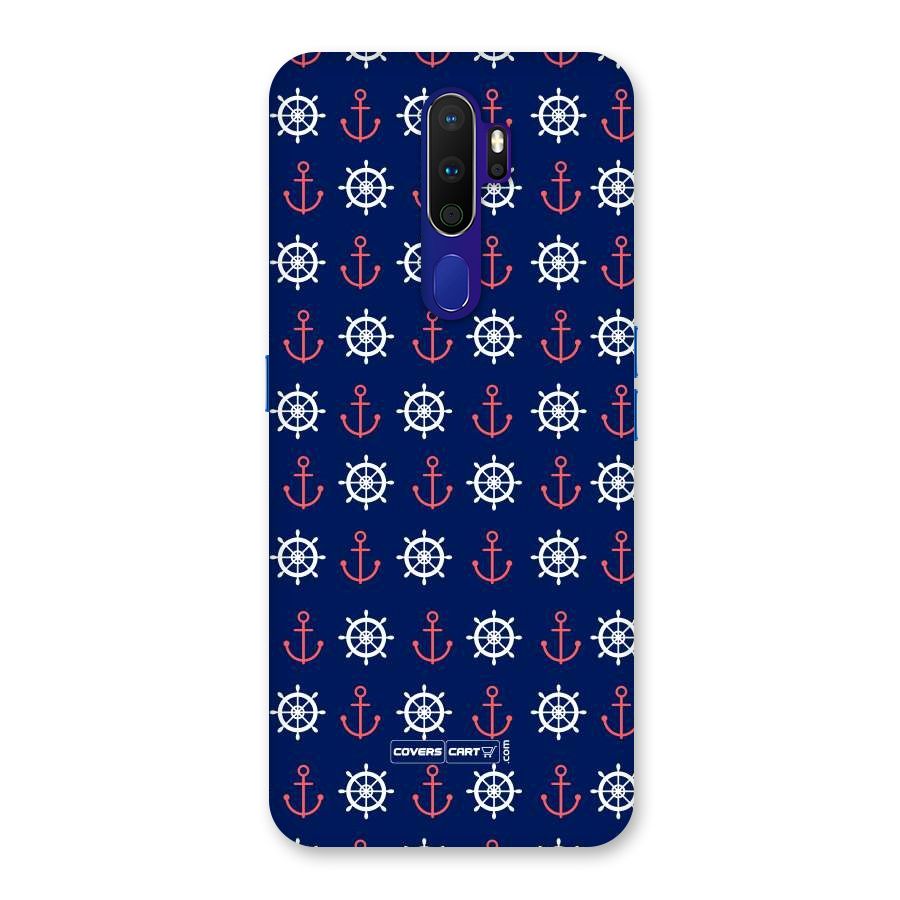 Anchor Pattern Blue Back Case for Oppo A9 (2020)