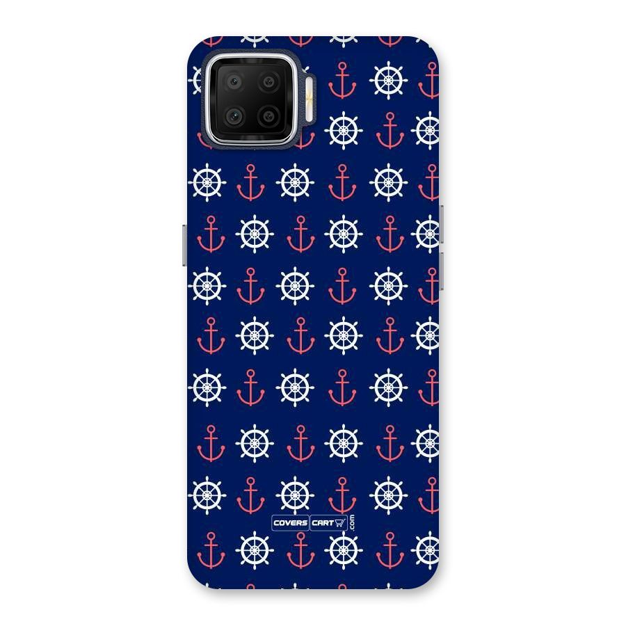 Anchor Pattern Blue Back Case for Oppo F17