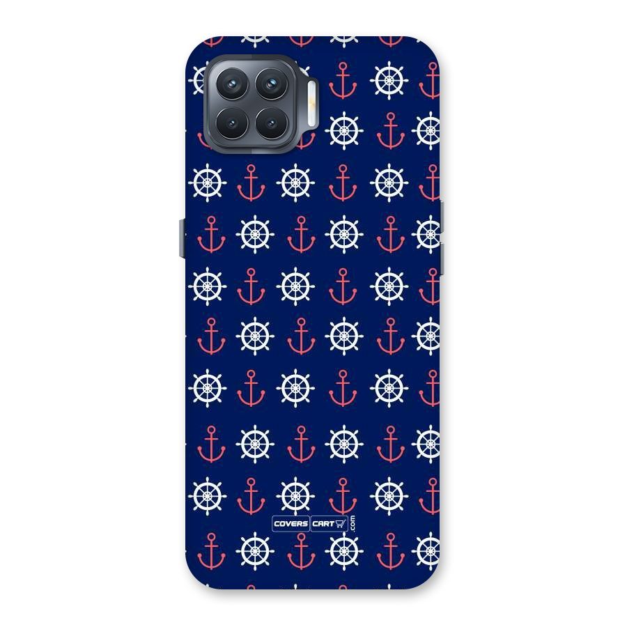 Anchor Pattern Blue Back Case for Oppo F17 Pro