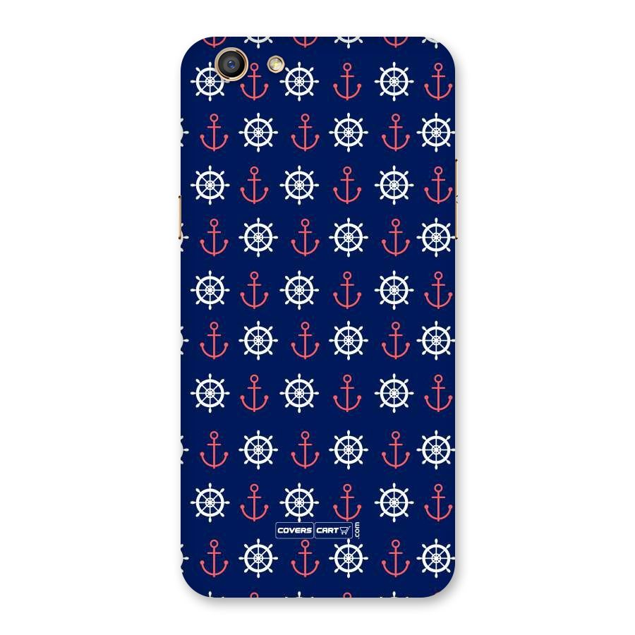 Anchor Pattern Blue Back Case for Oppo F3