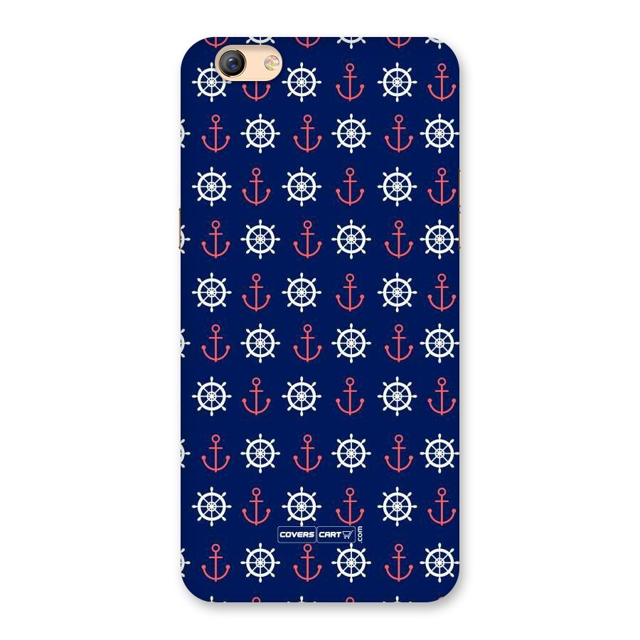 Anchor Pattern Blue Back Case for Oppo F3 Plus
