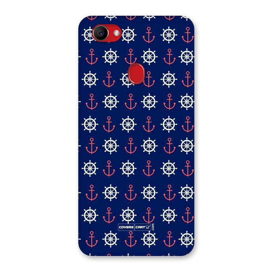 Anchor Pattern Blue Back Case for Oppo F7