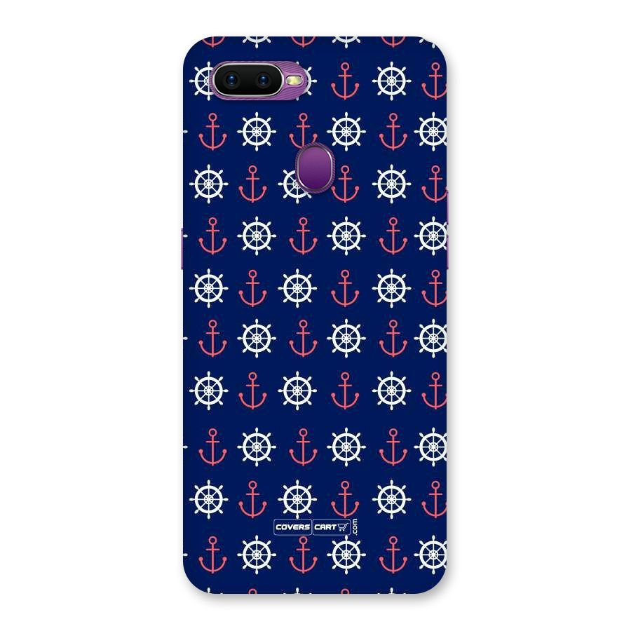 Anchor Pattern Blue Back Case for Oppo F9