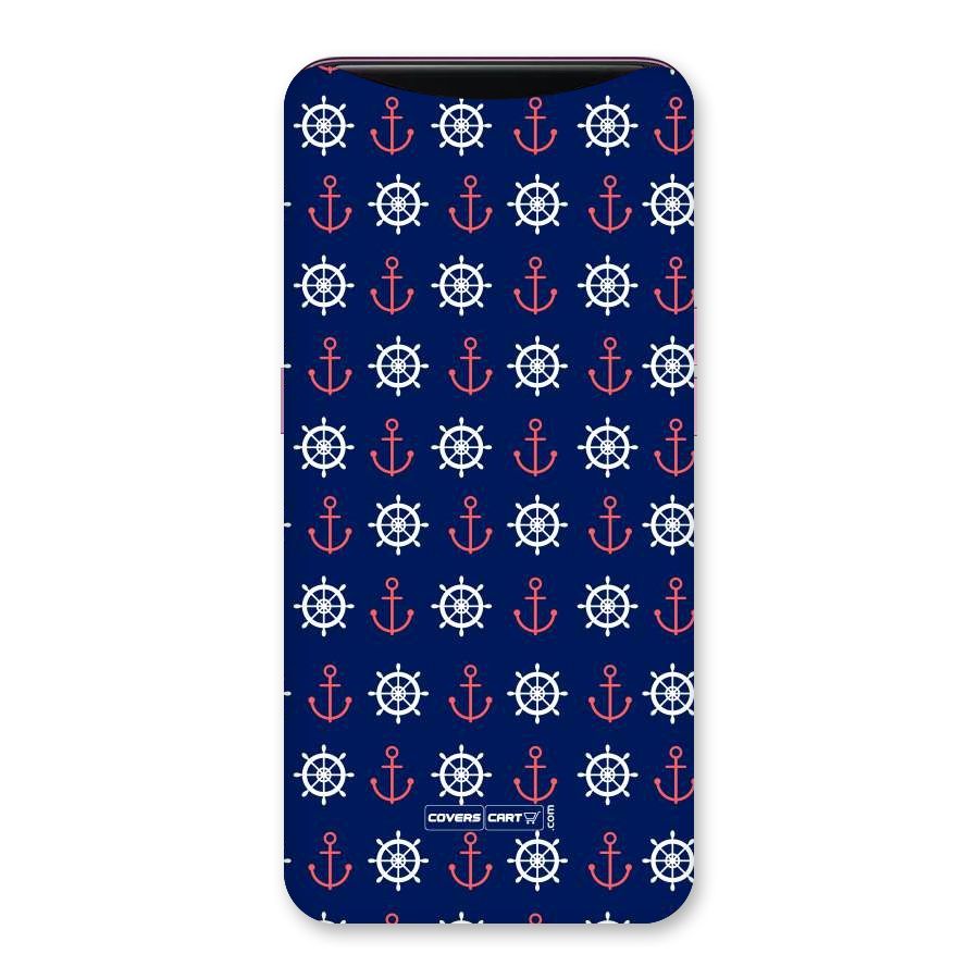 Anchor Pattern Blue Back Case for Oppo Find X